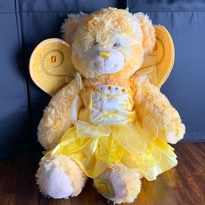 Build A Bear Limited Ed. Treasure Topaz Plush Yellow Fairy Wings Stuffed Animal